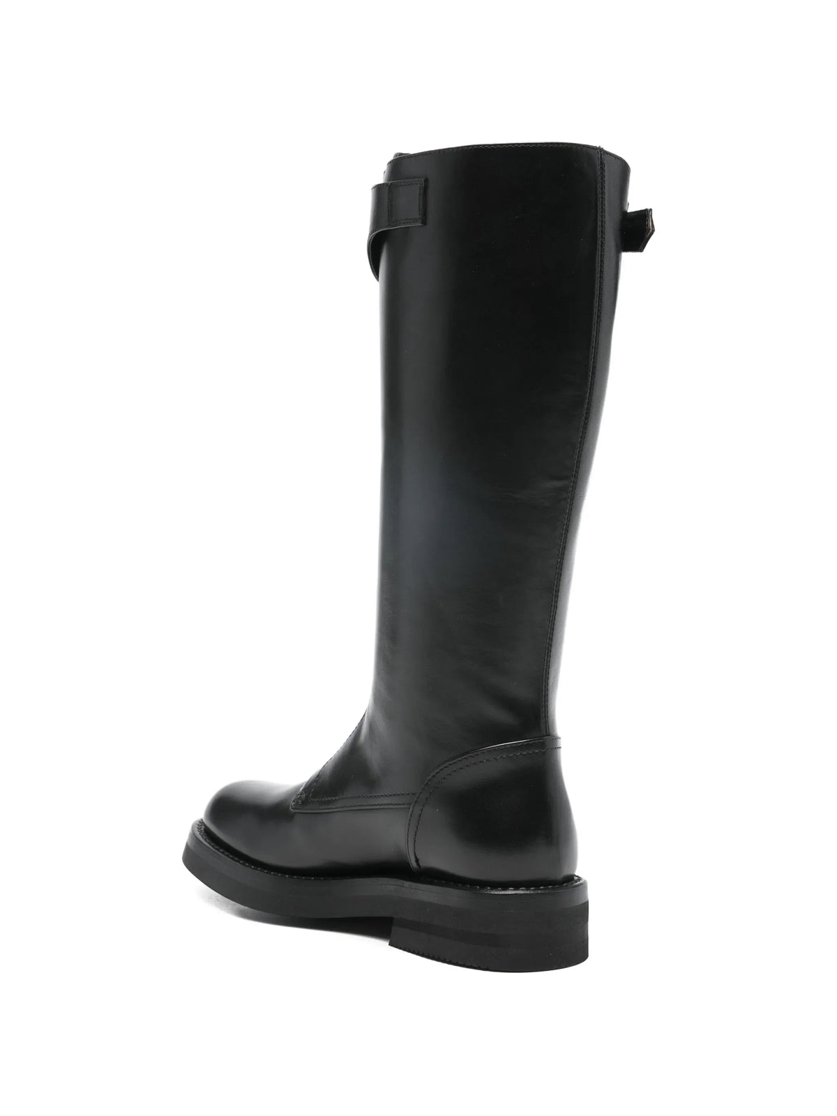 Alexander McQueen - Countryside Buckle Leather Knee Boots