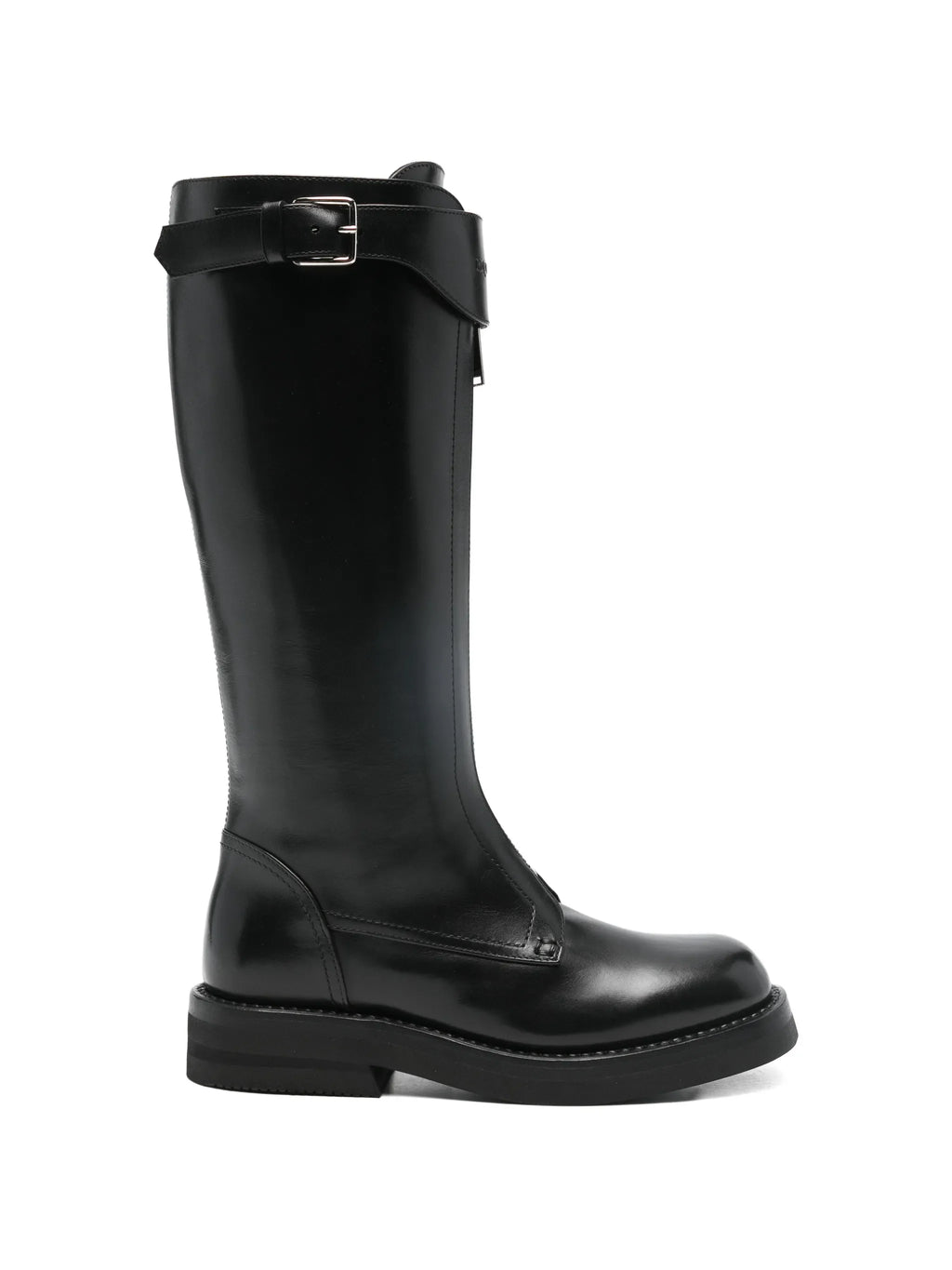 Alexander McQueen - Countryside Buckle Leather Knee Boots