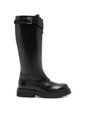 Alexander McQueen - Countryside Buckle Leather Knee Boots