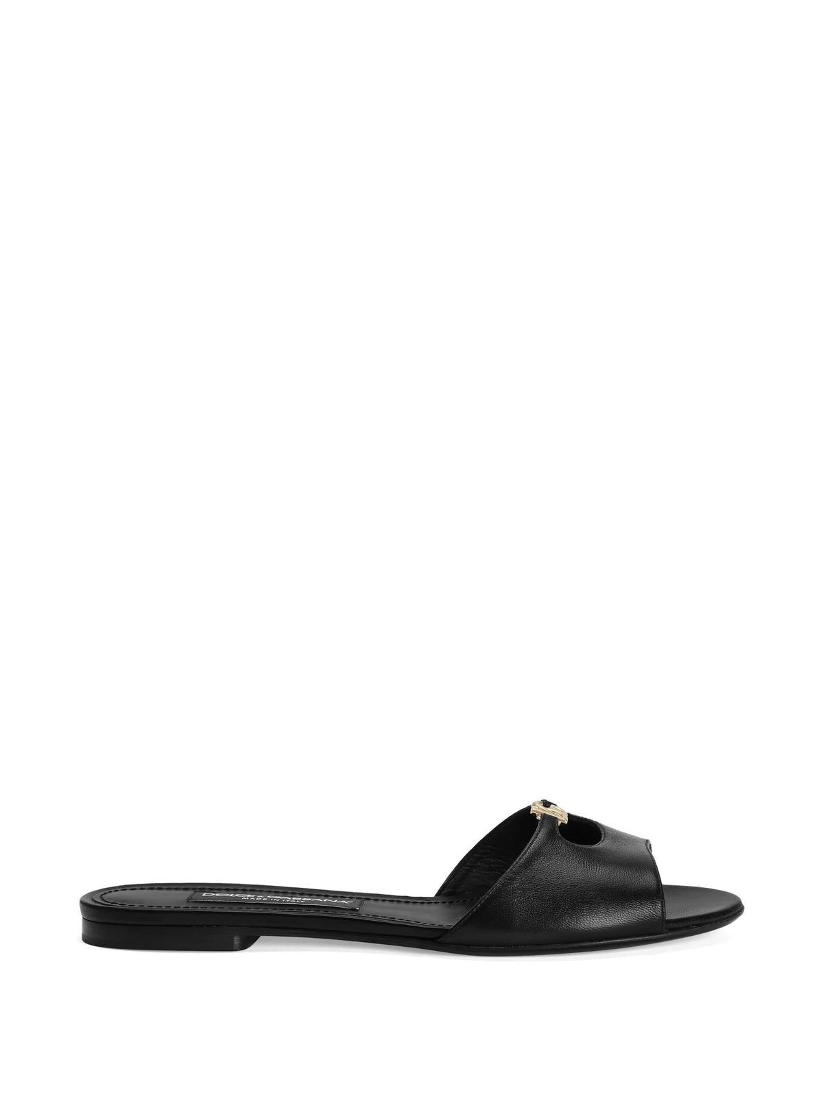 Dolce & Gabbana - Silk Nappa Leather Flat Slippers