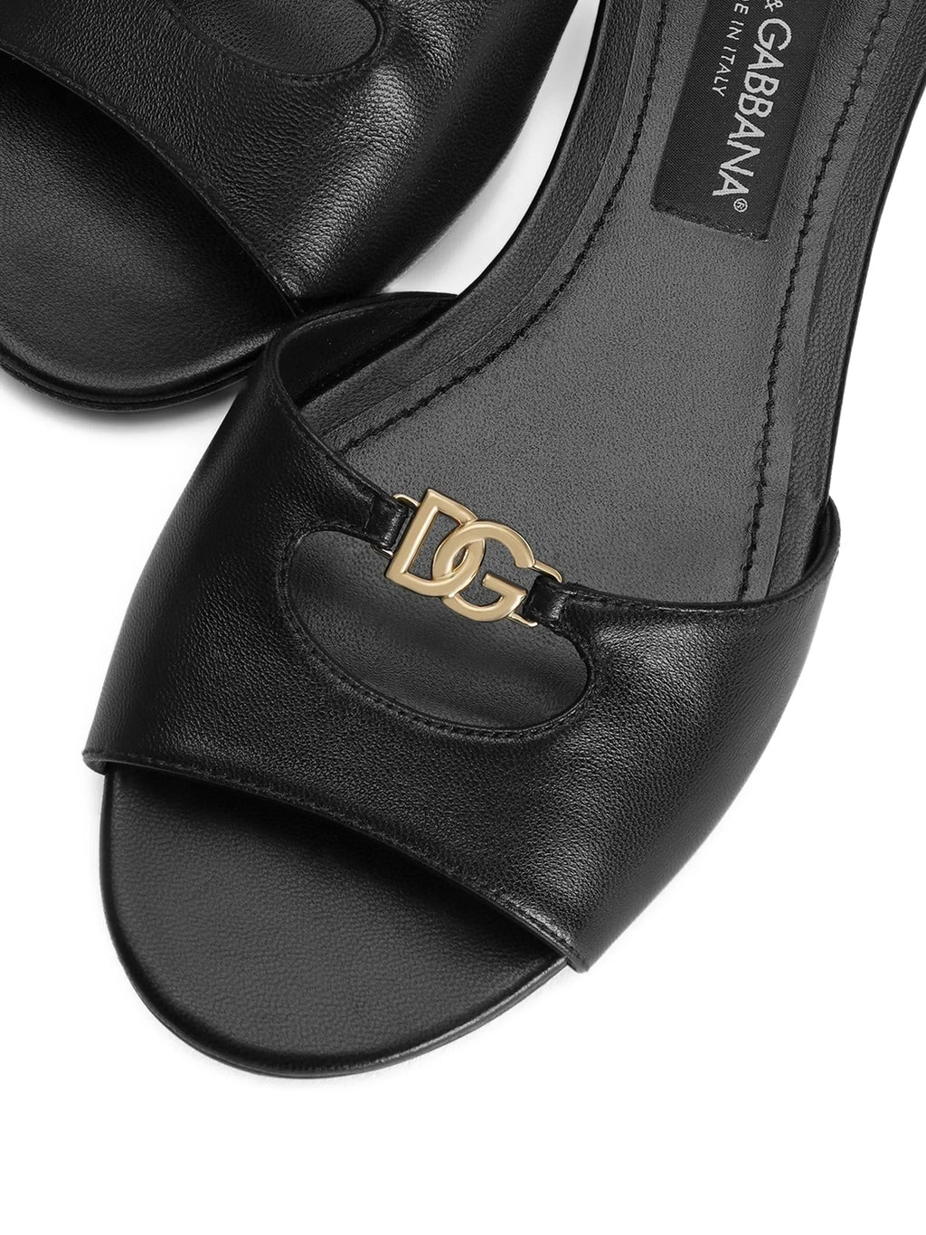 Dolce & Gabbana - Silk Nappa Leather Flat Slippers