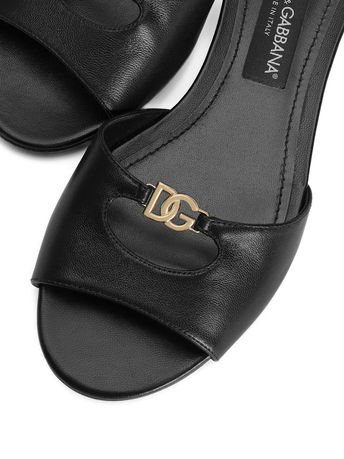 Dolce & Gabbana - Silk Nappa Leather Flat Slippers