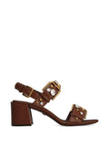 Dolce & Gabbana - Cowhide Keira Sandals With Embellishments