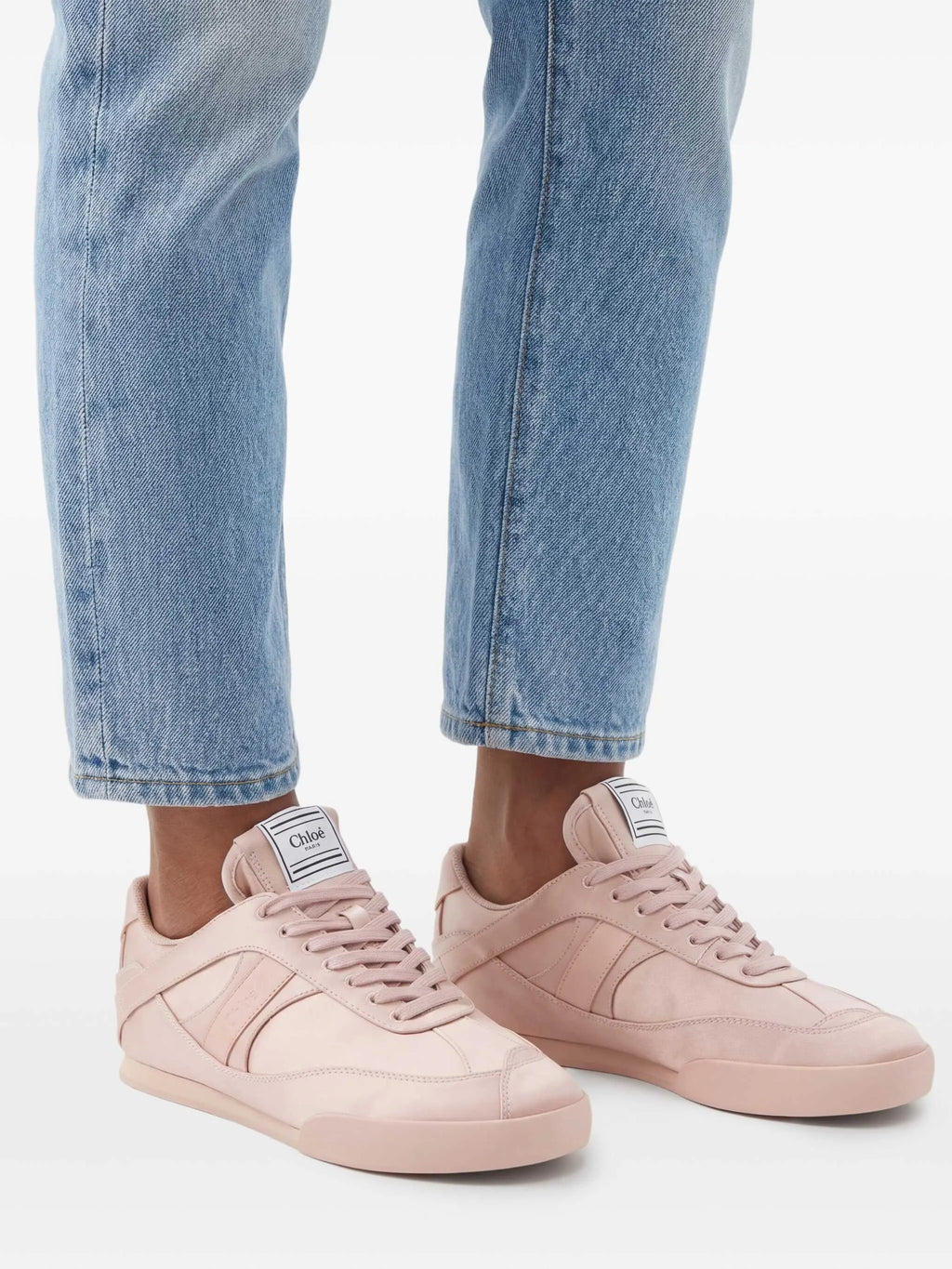 Chloé - Kick Satin Mid Top Trainers