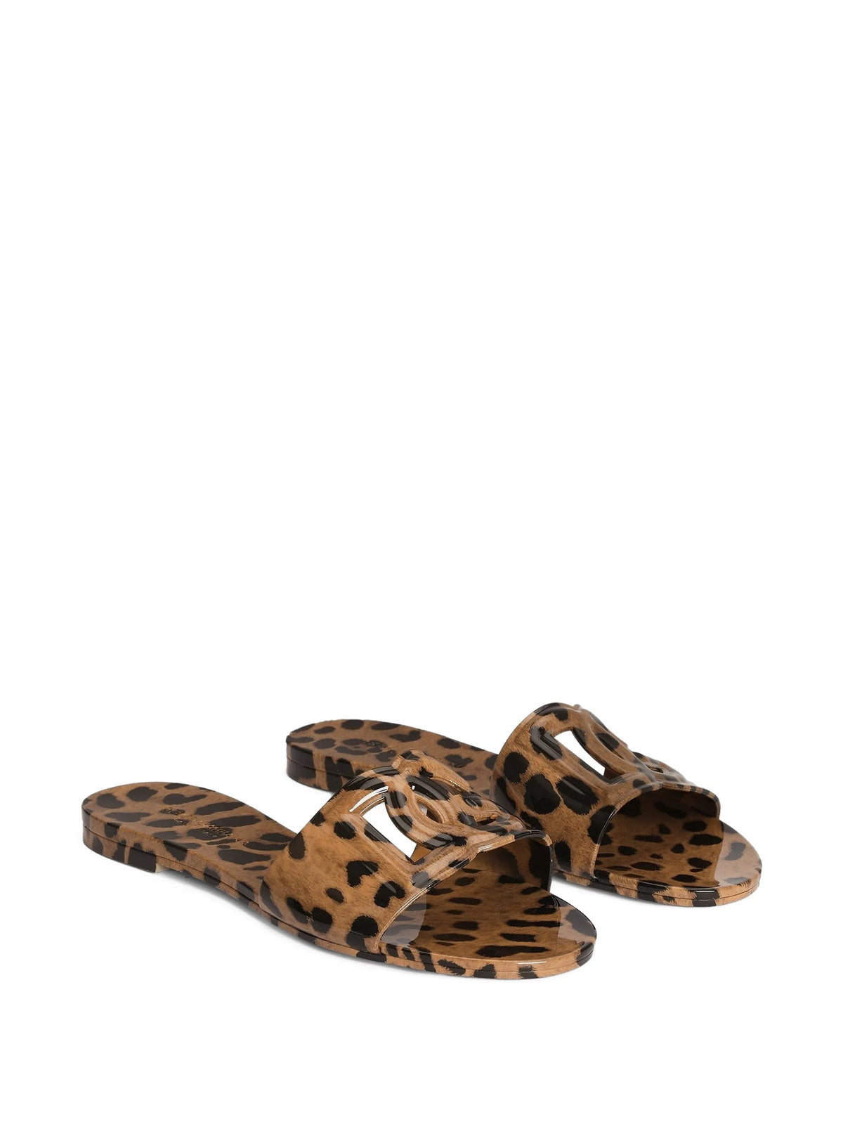 Dolce & Gabbana - Leo-print Rubber Beachwear Slides