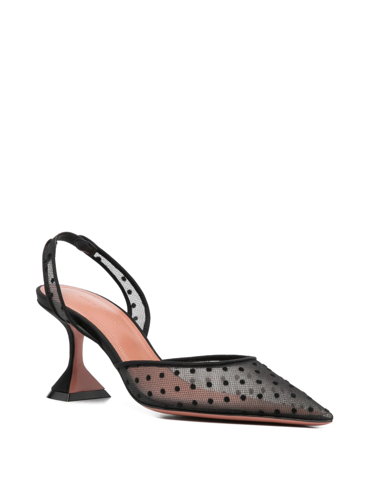 Amina Muaddi - 70mm Polka-dot Pattern Sling-back Pumps
