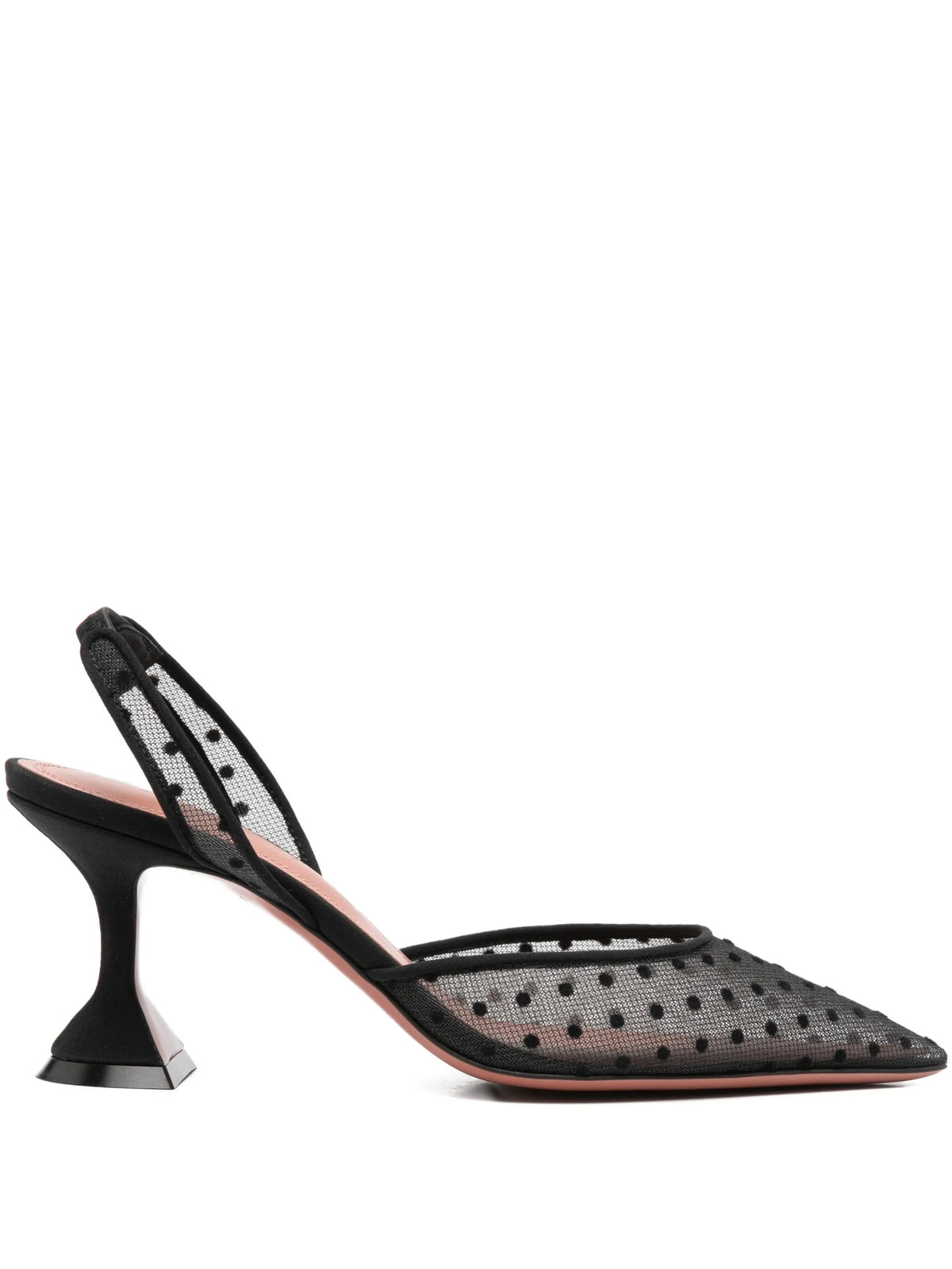 Amina Muaddi - 70mm Polka-dot Pattern Sling-back Pumps