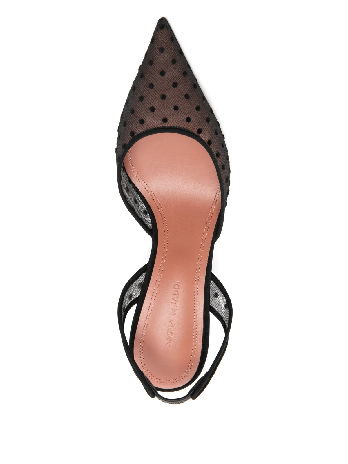 Amina Muaddi - 70mm Polka-dot Pattern Sling-back Pumps