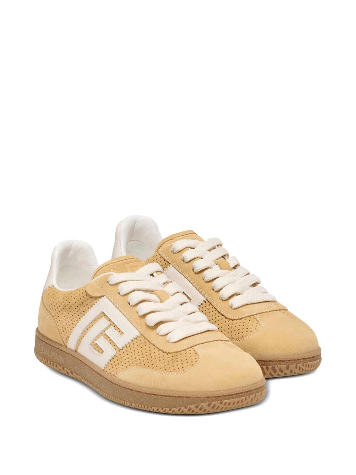 Balmain - Suede Balmain Swan Trainers