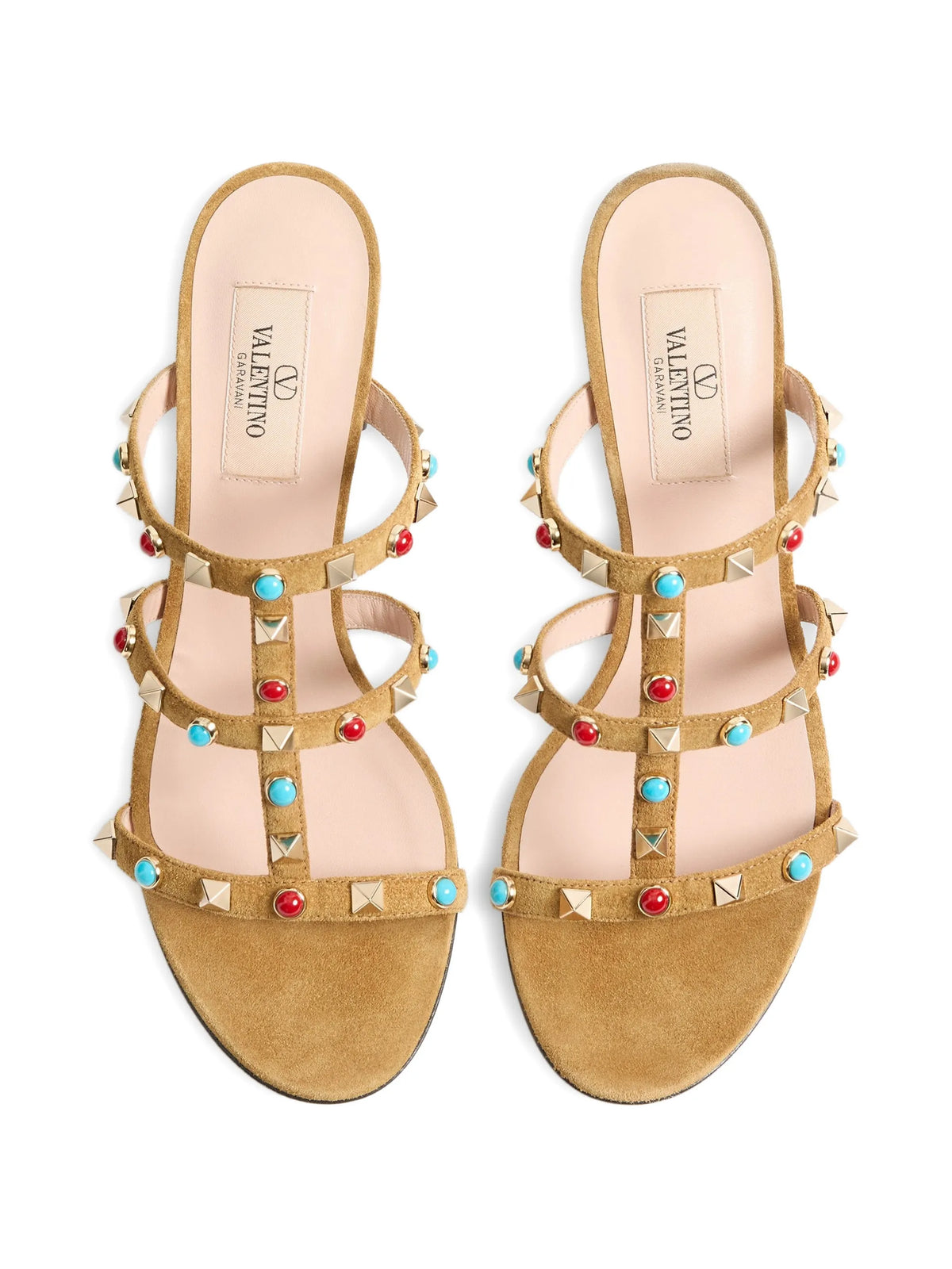 Valentino - Rockstud Cabochon-embellished Leather Sandals