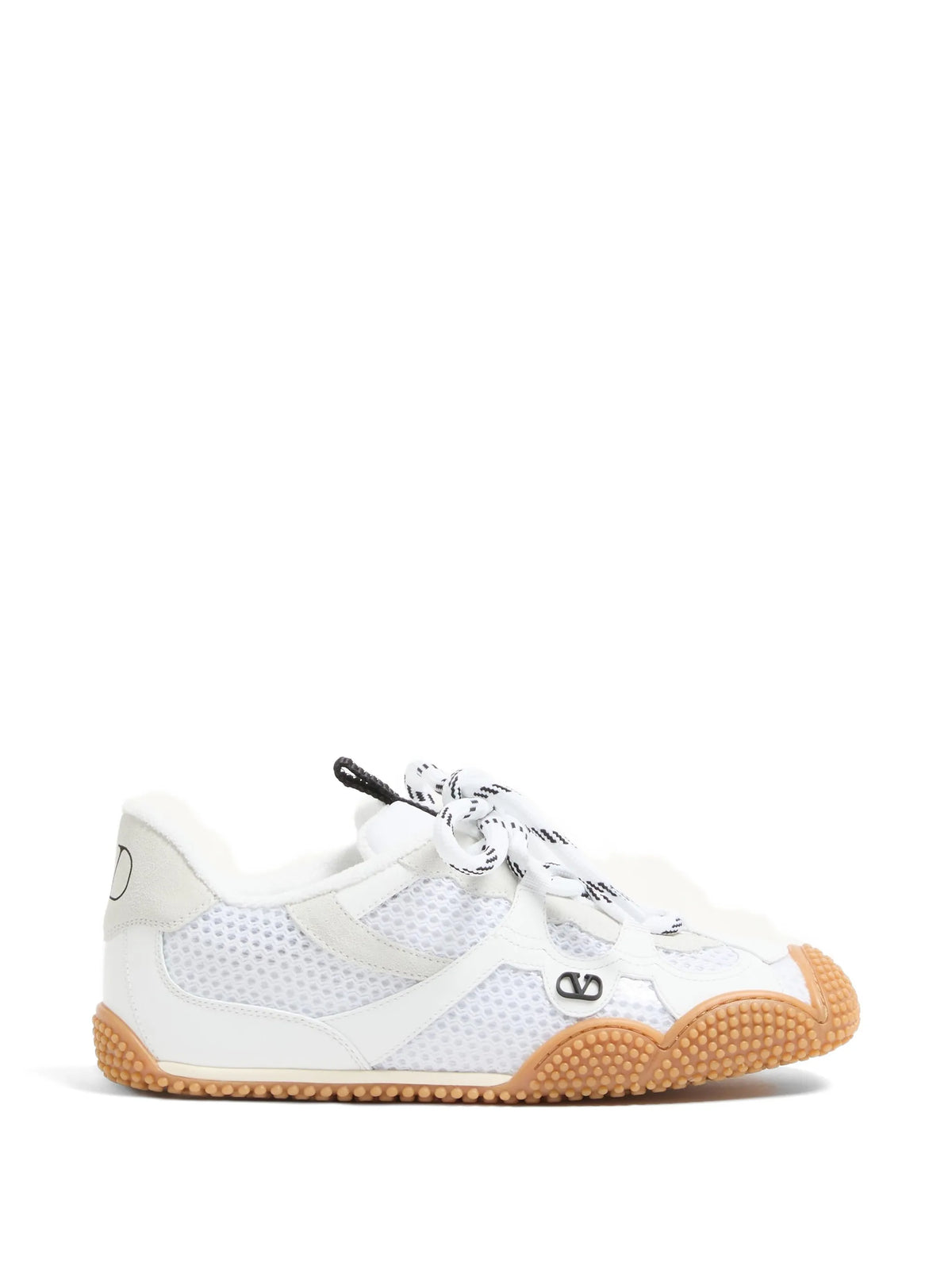 Valentino - Amphibia Sneakers In Rubberized Calfskin And Split Leather