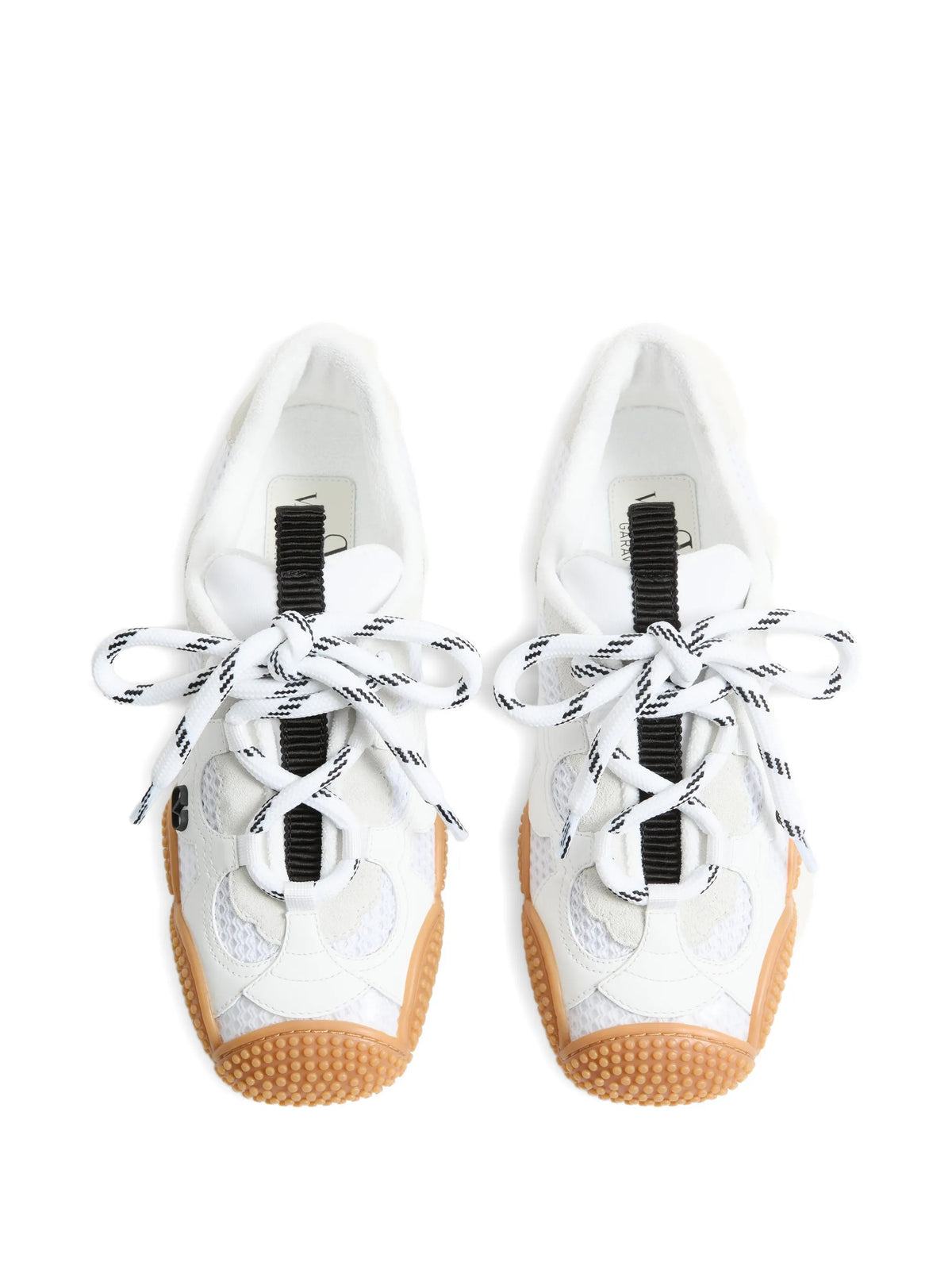 Valentino - Amphibia Sneakers In Rubberized Calfskin And Split Leather