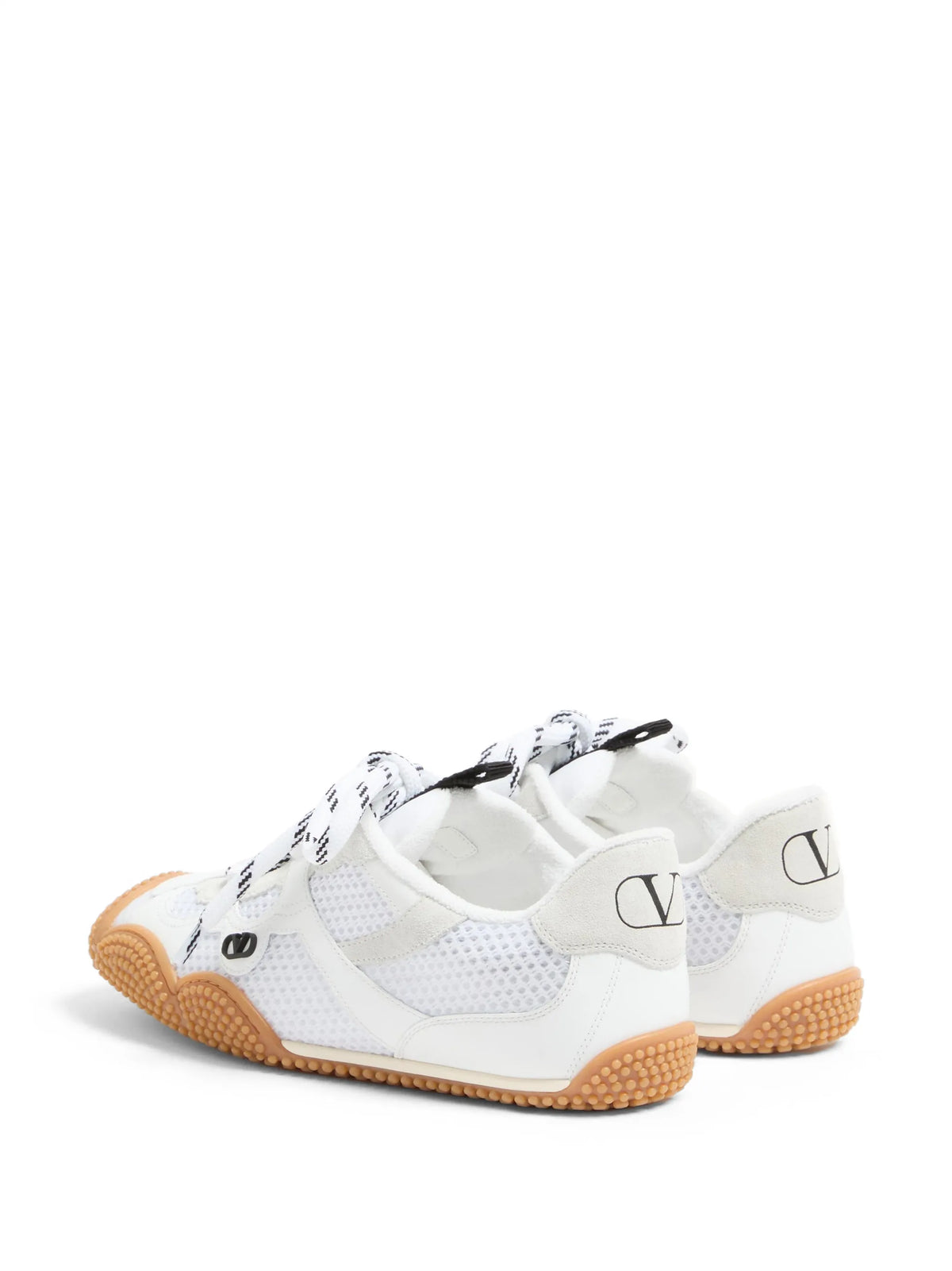 Valentino - Amphibia Sneakers In Rubberized Calfskin And Split Leather