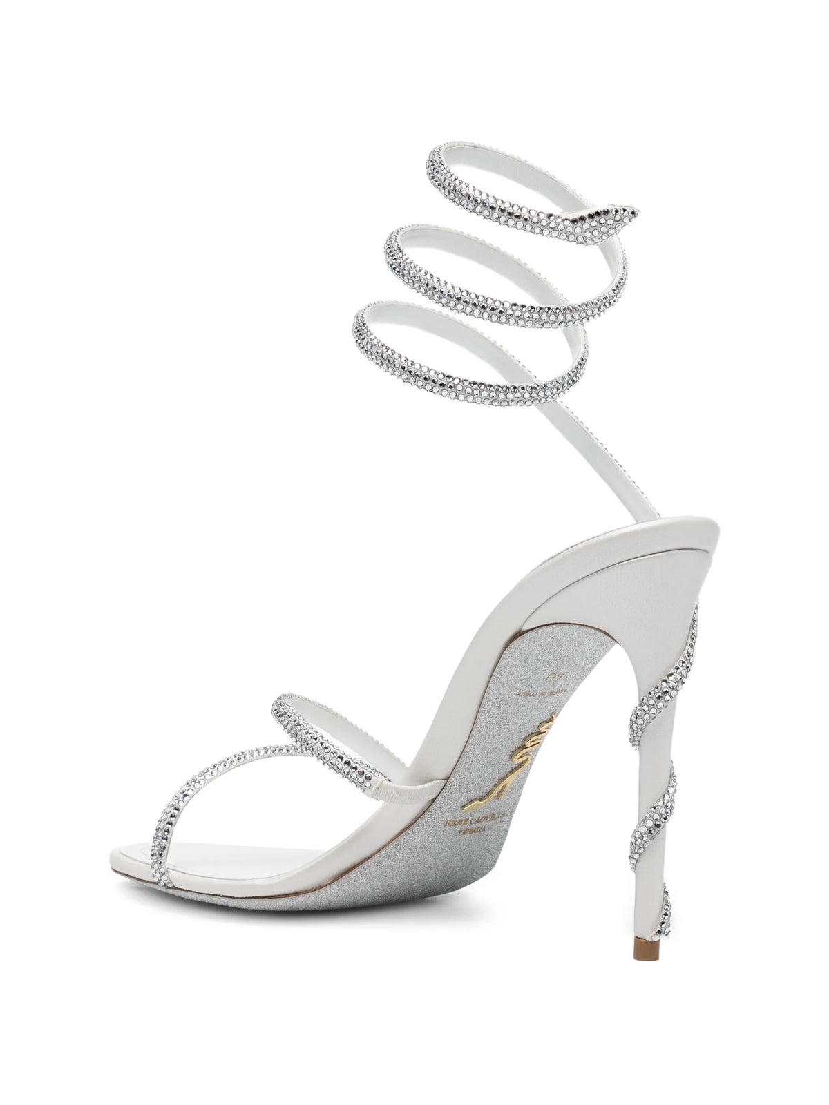 René Caovilla - Margot Embellished Satin Heeled Sandals