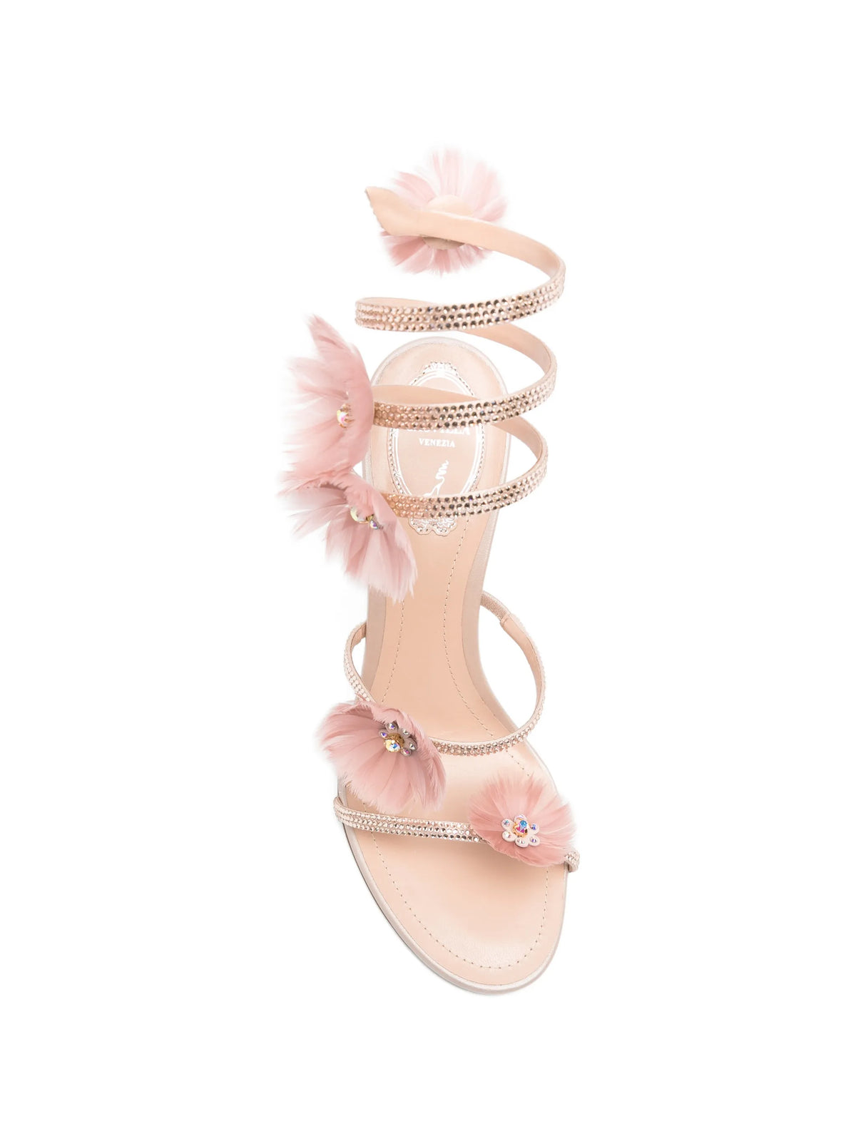 René Caovilla - Jolene Embellished-flowers Heeled Sandals