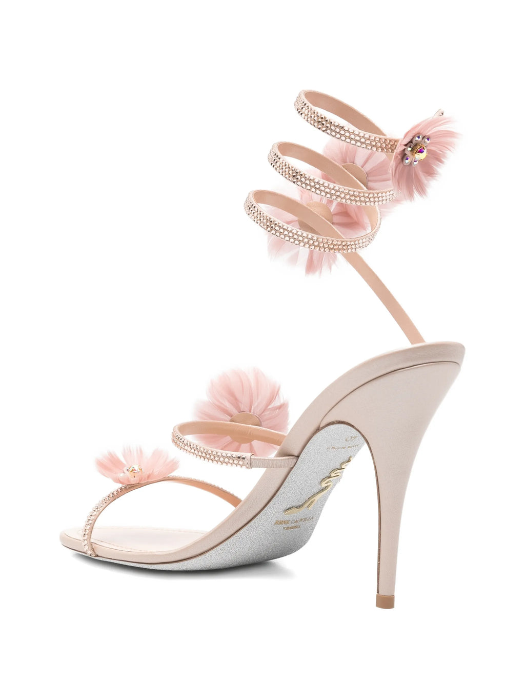 René Caovilla - Jolene Embellished-flowers Heeled Sandals