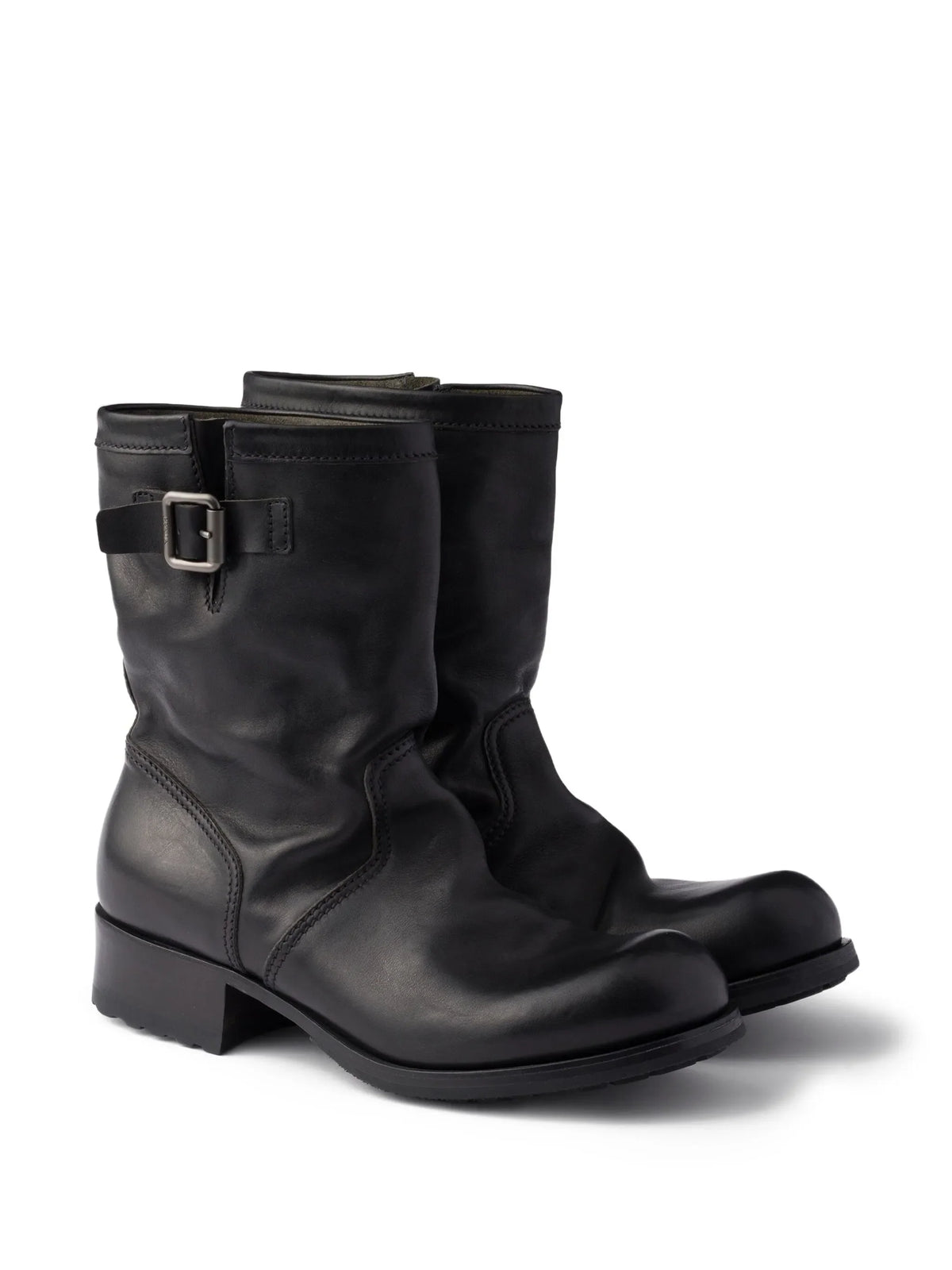 Prada - Leather Mid-calf Boots