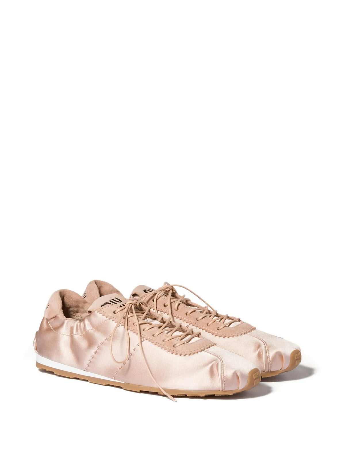 Miu Miu - Plume Suede-trimmed Sneakers