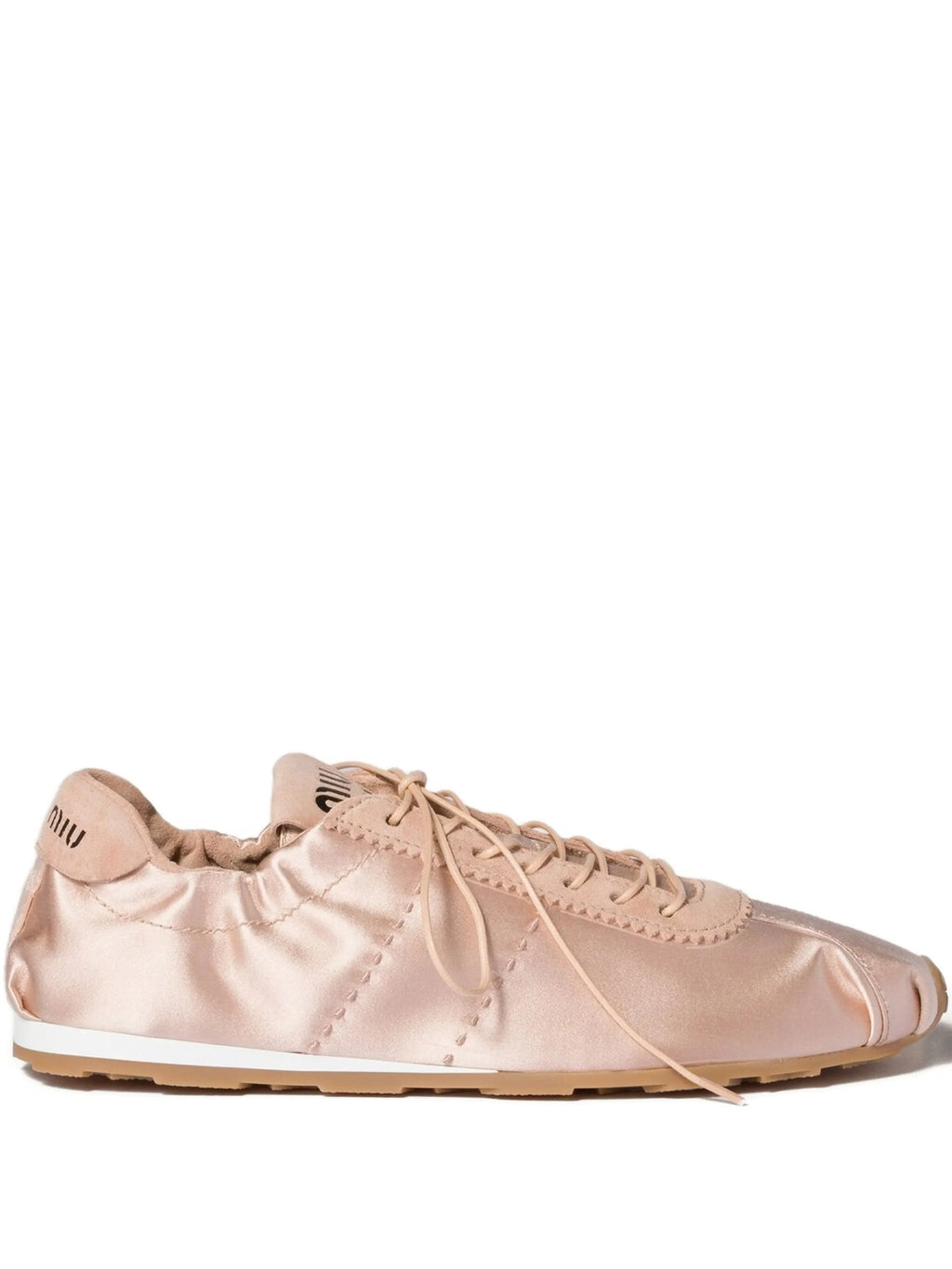 Miu Miu - Plume Suede-trimmed Sneakers