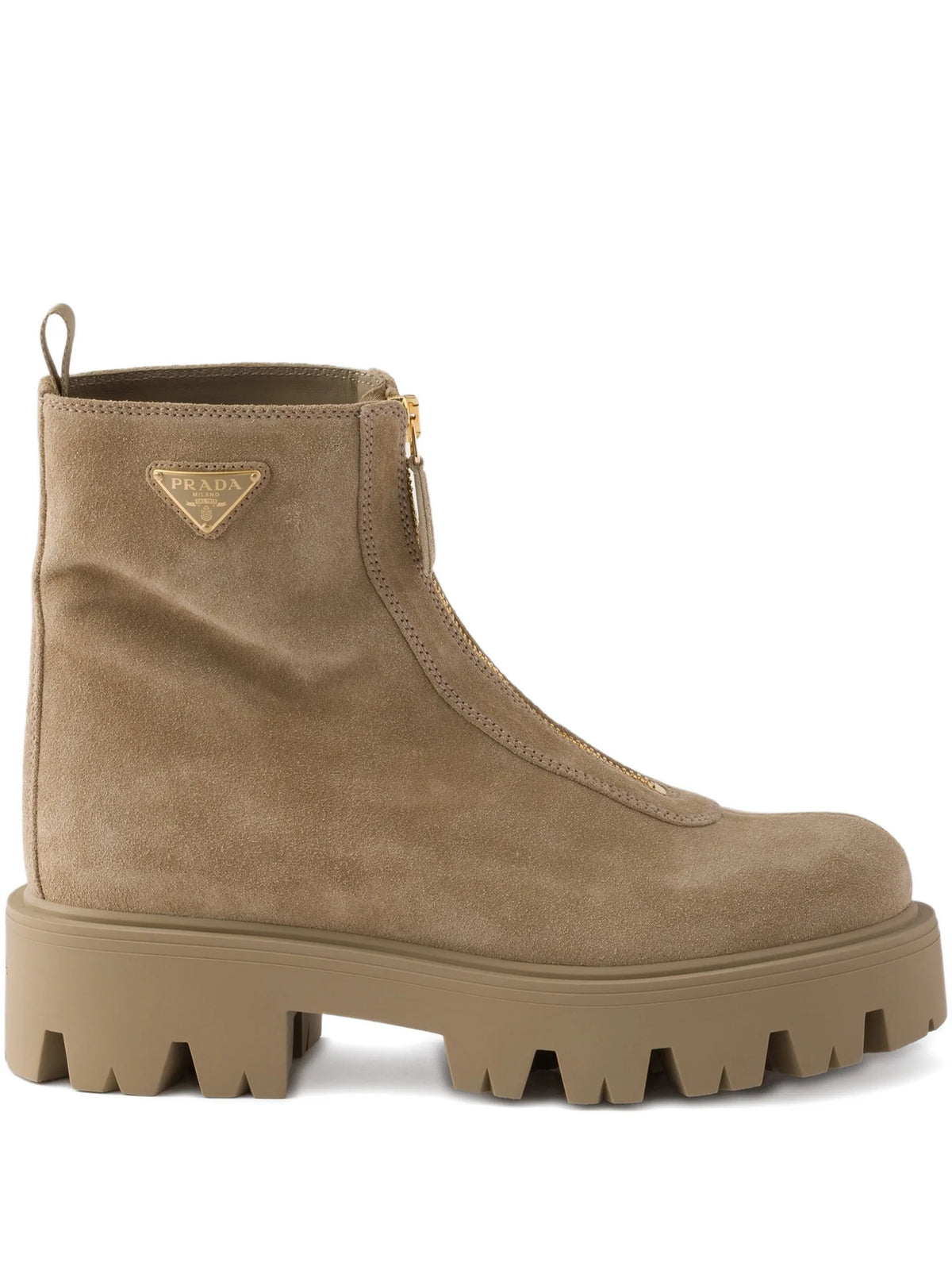 Prada - Suede Booties With Zip