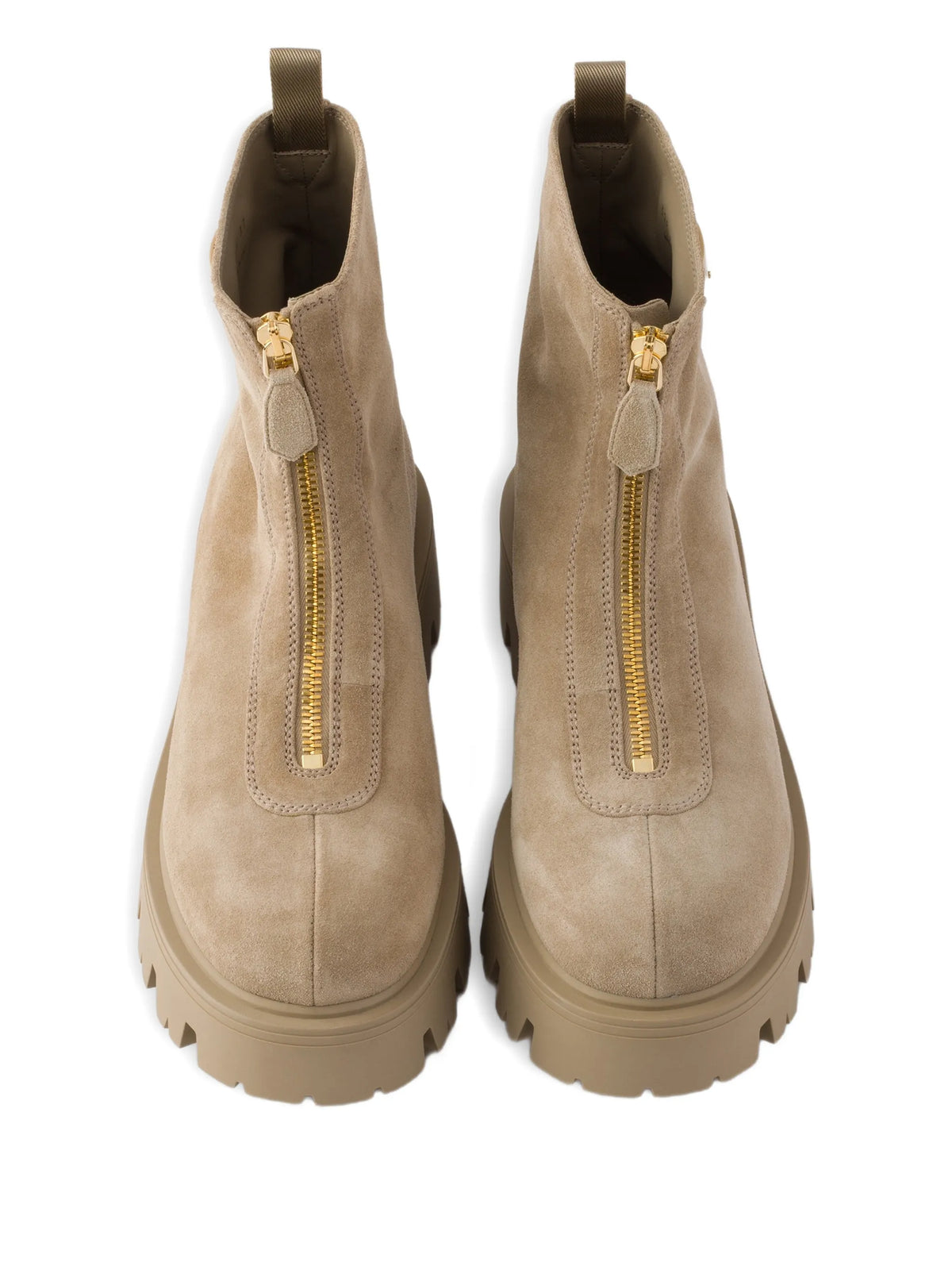 Prada - Suede Booties With Zip