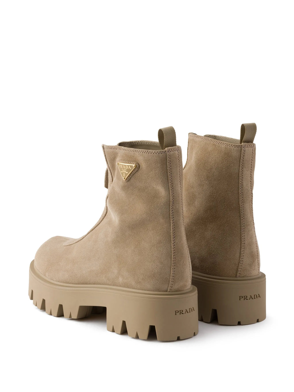 Prada - Suede Booties With Zip