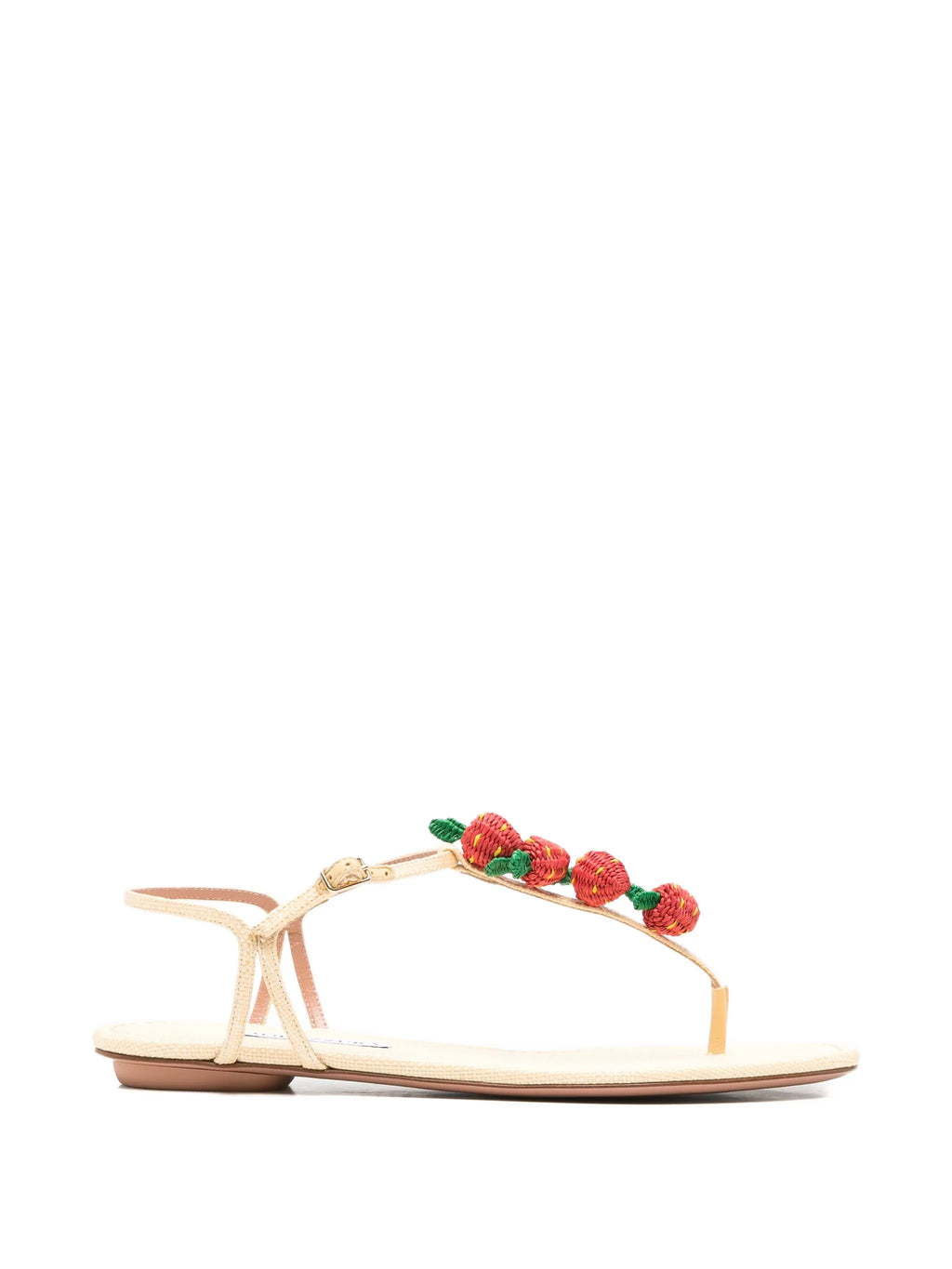 Aquazzura - Fragolina Sugar Strawberry-embellishment Sandals