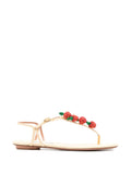 Aquazzura - Fragolina Sugar Strawberry-embellishment Sandals
