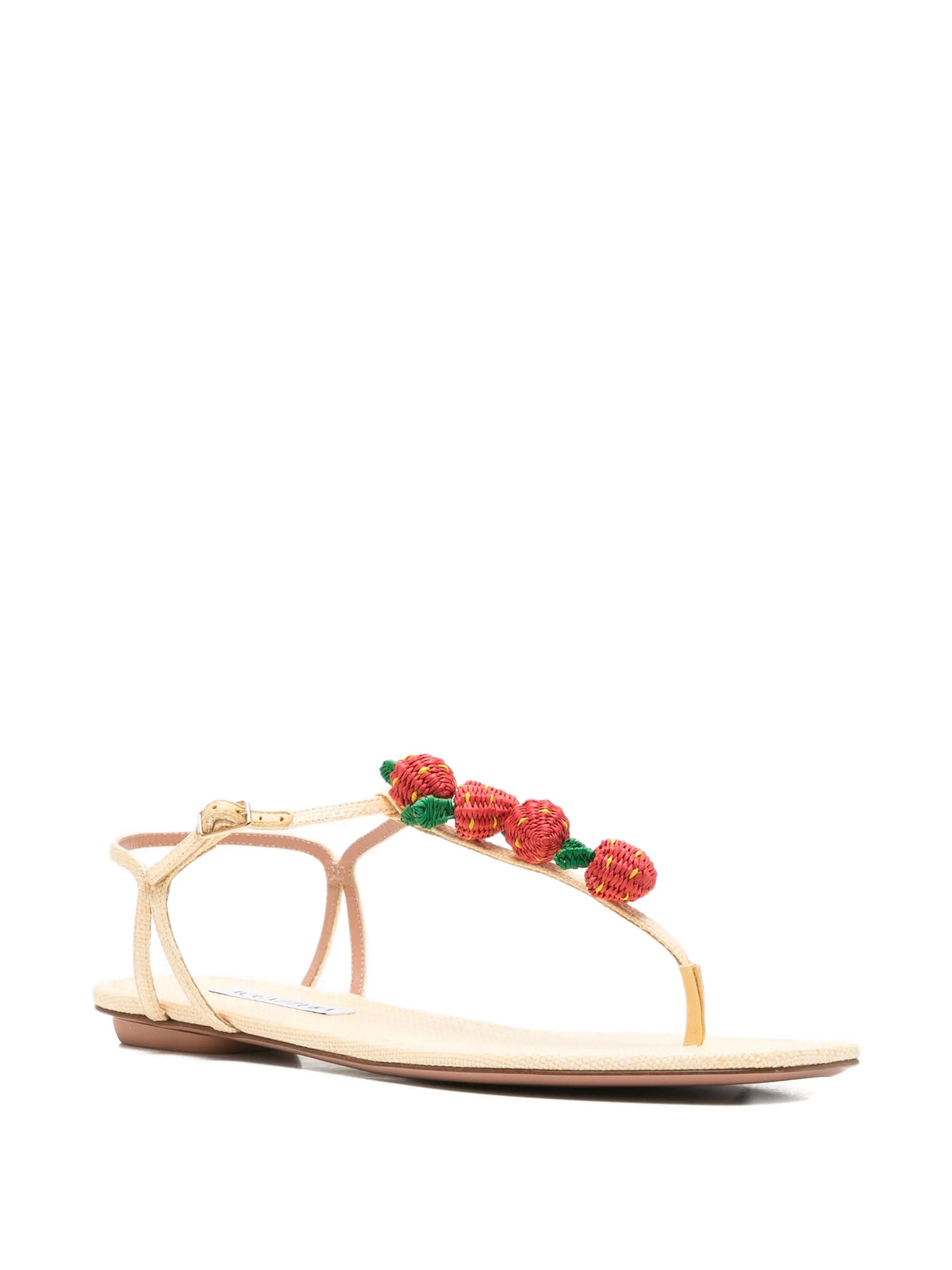 Aquazzura - Fragolina Sugar Strawberry-embellishment Sandals