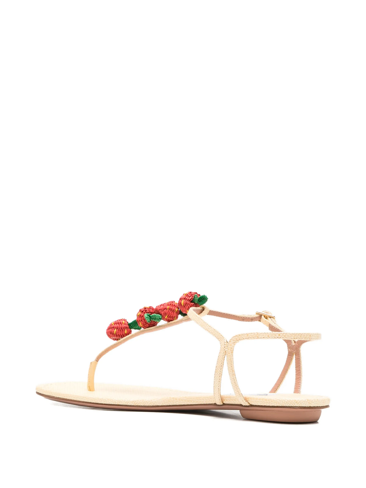 Aquazzura - Fragolina Sugar Strawberry-embellishment Sandals