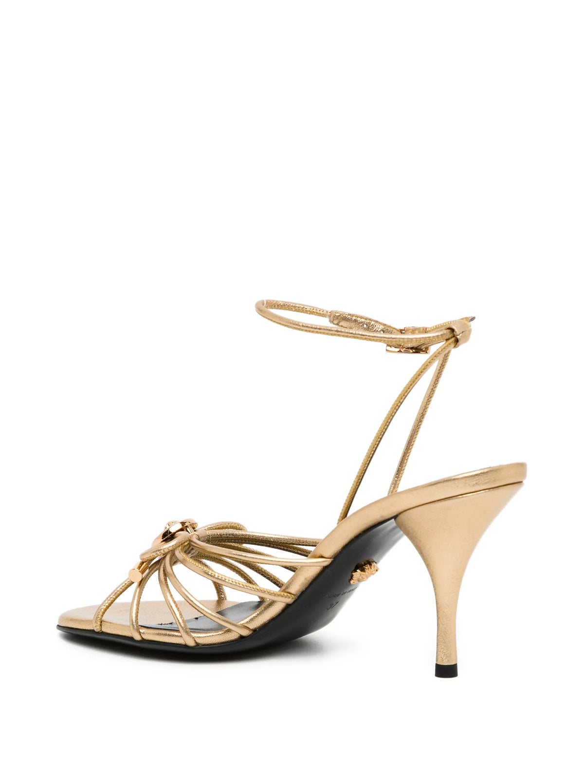 Versace - Opera Bow Metallic Heeled Sandals