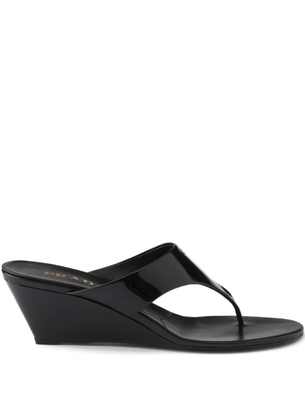 Prada - Patent Leather Thong Sandals