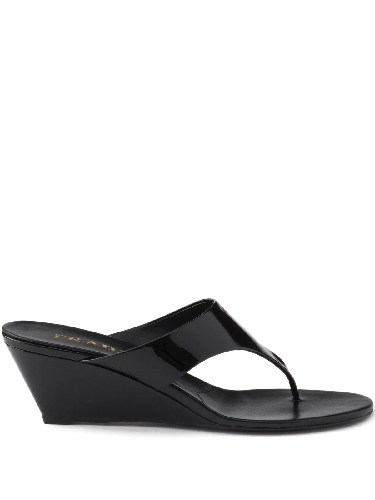 Prada - Patent Leather Thong Sandals