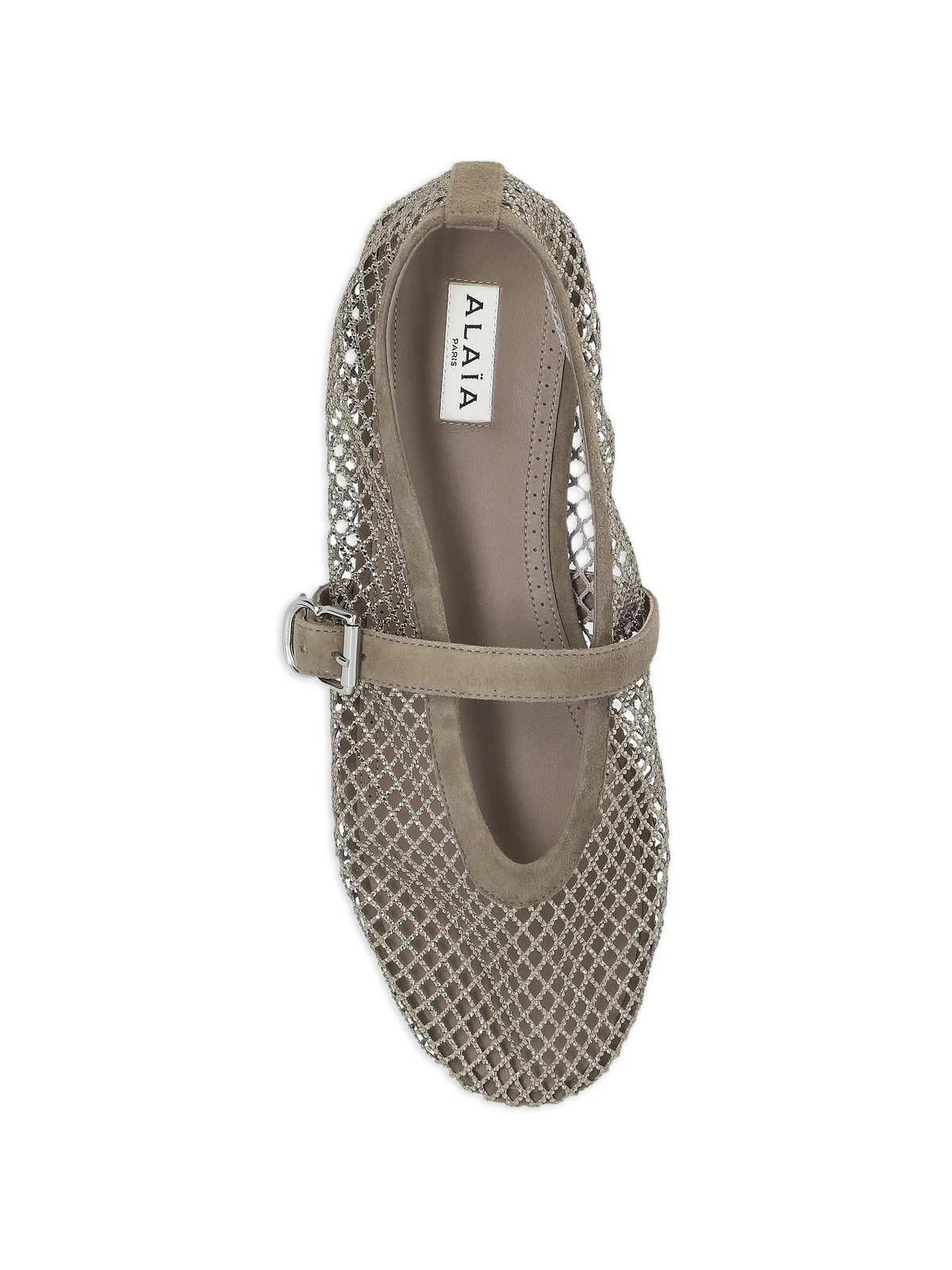 Alaïa - Ballet Flats In Strass Fishnet