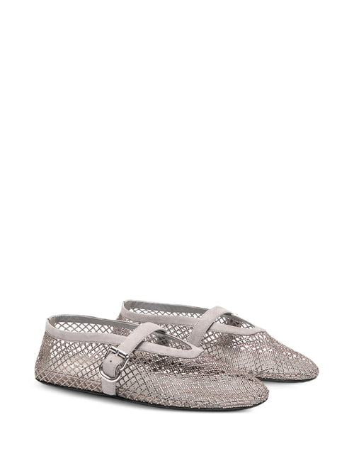 Alaïa - Ballet Flats In Strass Fishnet