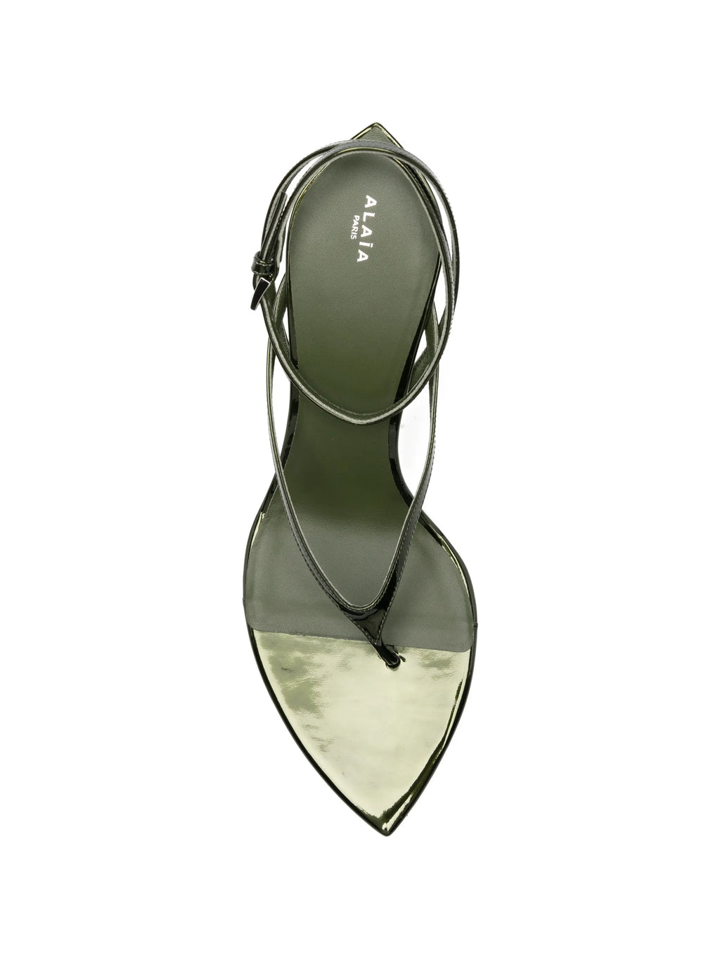 Alaïa - Invisible Thong Sandals In Mirror Calfskin