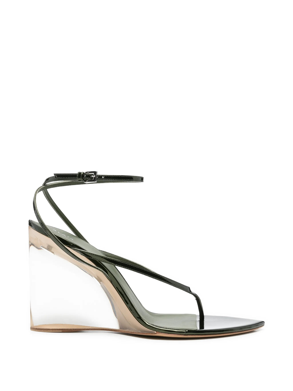 Alaïa - Invisible Thong Sandals In Mirror Calfskin