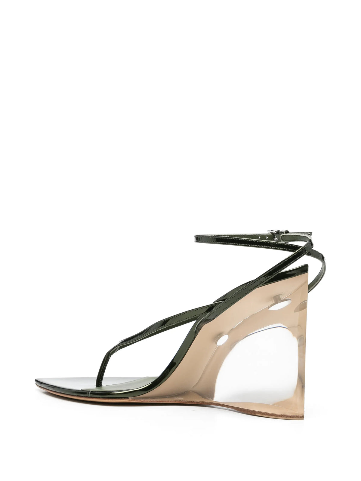 Alaïa - Invisible Thong Sandals In Mirror Calfskin