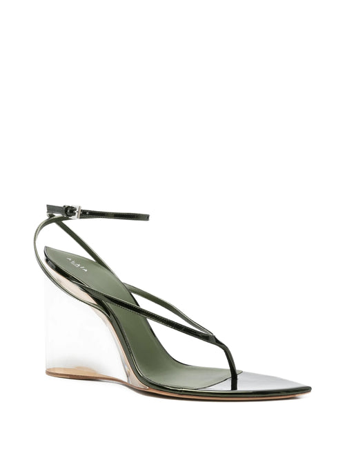 Alaïa - Invisible Thong Sandals In Mirror Calfskin