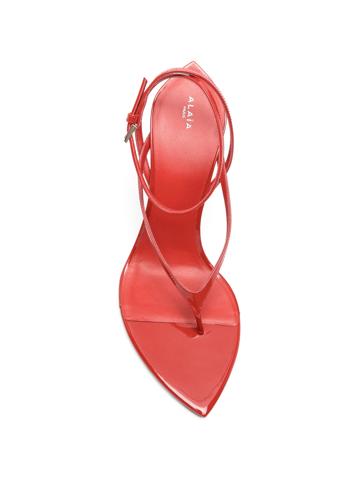 Alaïa - Invisible Thong Sandals In Patent Calfskin