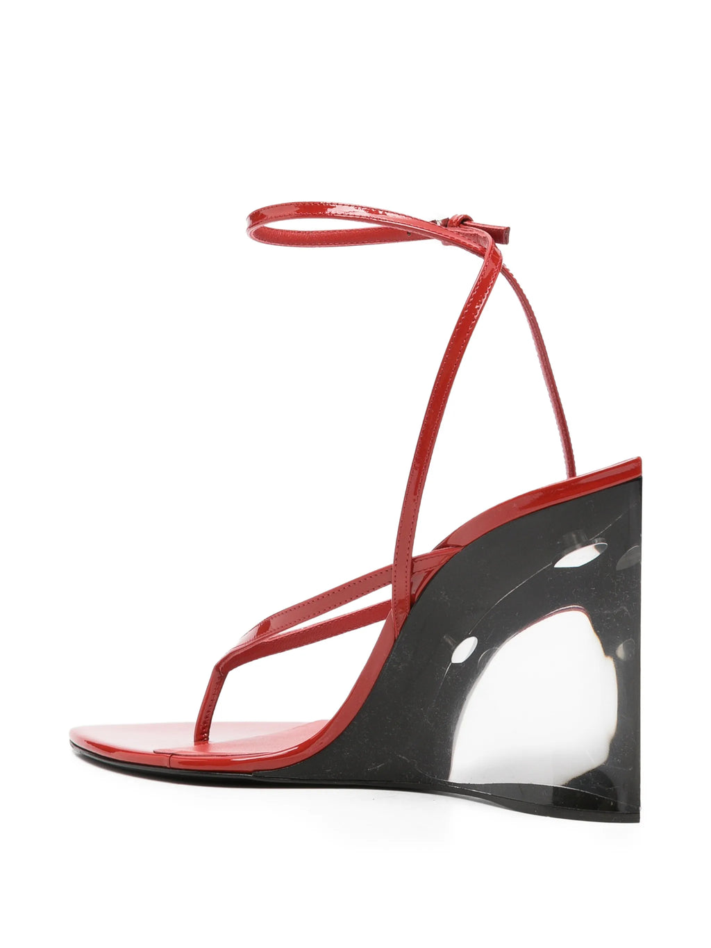 Alaïa - Invisible Thong Sandals In Patent Calfskin