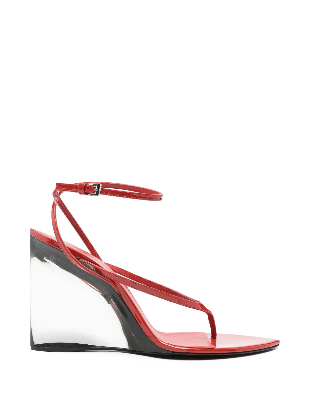 Alaïa - Invisible Thong Sandals In Patent Calfskin