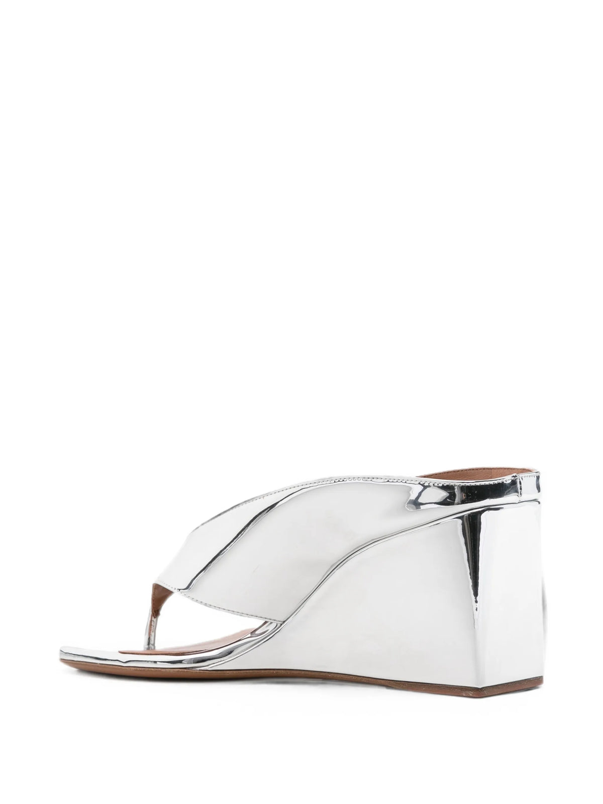 Alaïa - Mirror Leather Wedge Mules