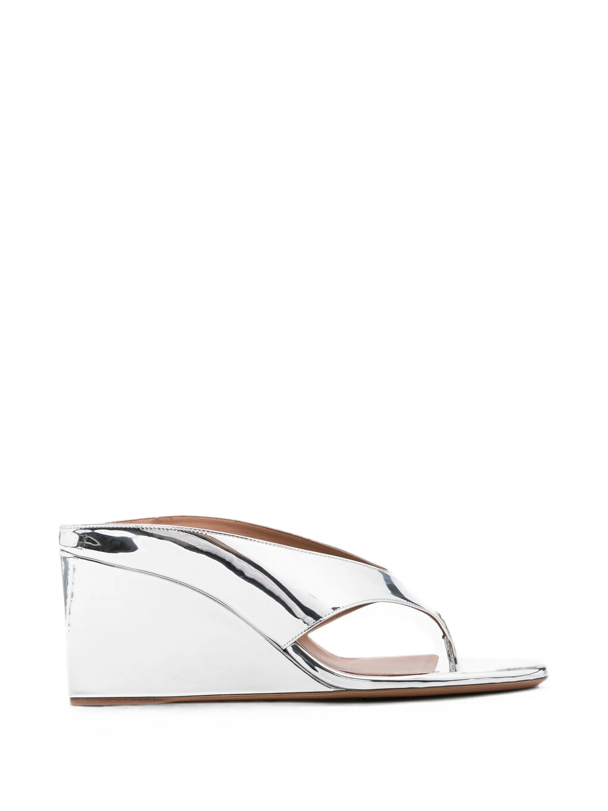 Alaïa - Mirror Leather Wedge Mules