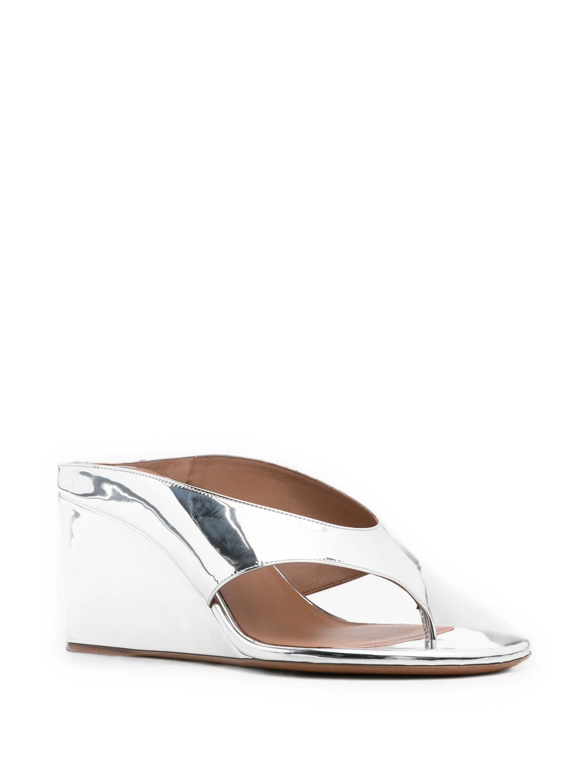 Alaïa - Mirror Leather Wedge Mules