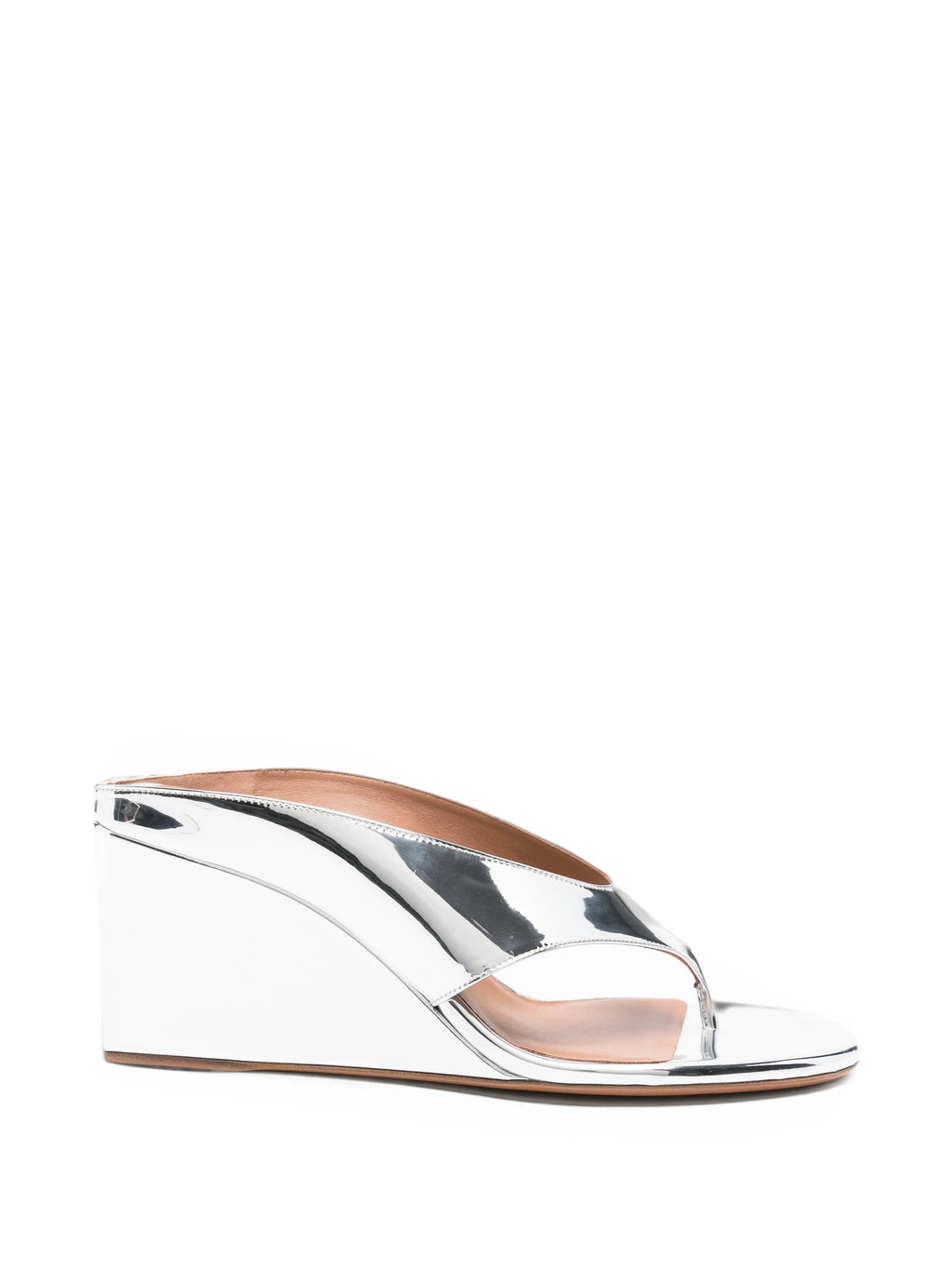 Alaïa - Mirror Leather Wedge Sandals
