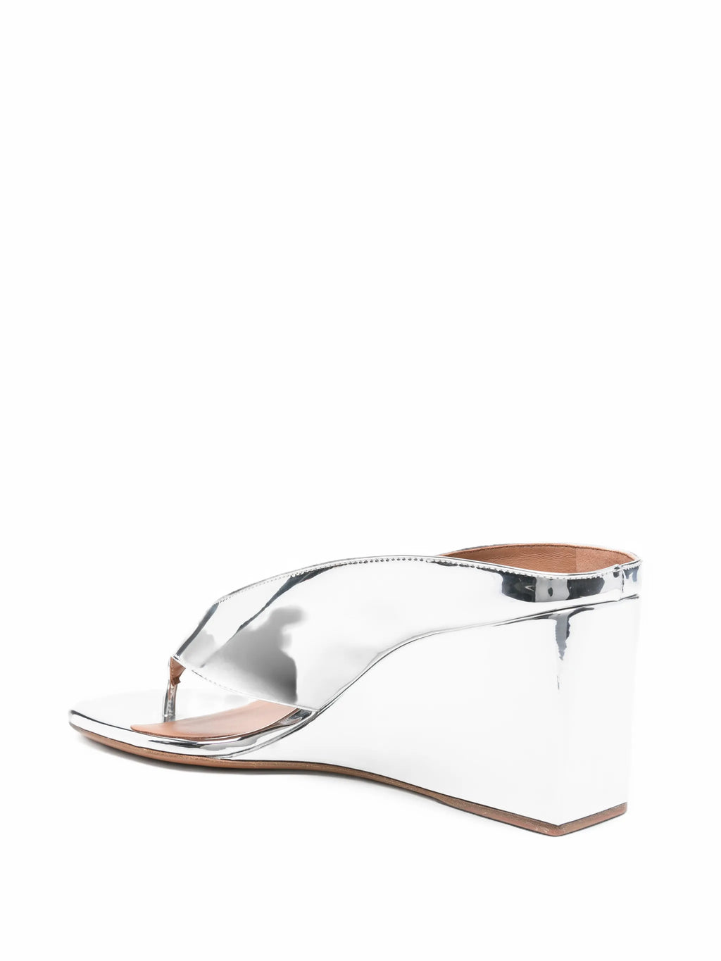 Alaïa - Mirror Leather Wedge Sandals