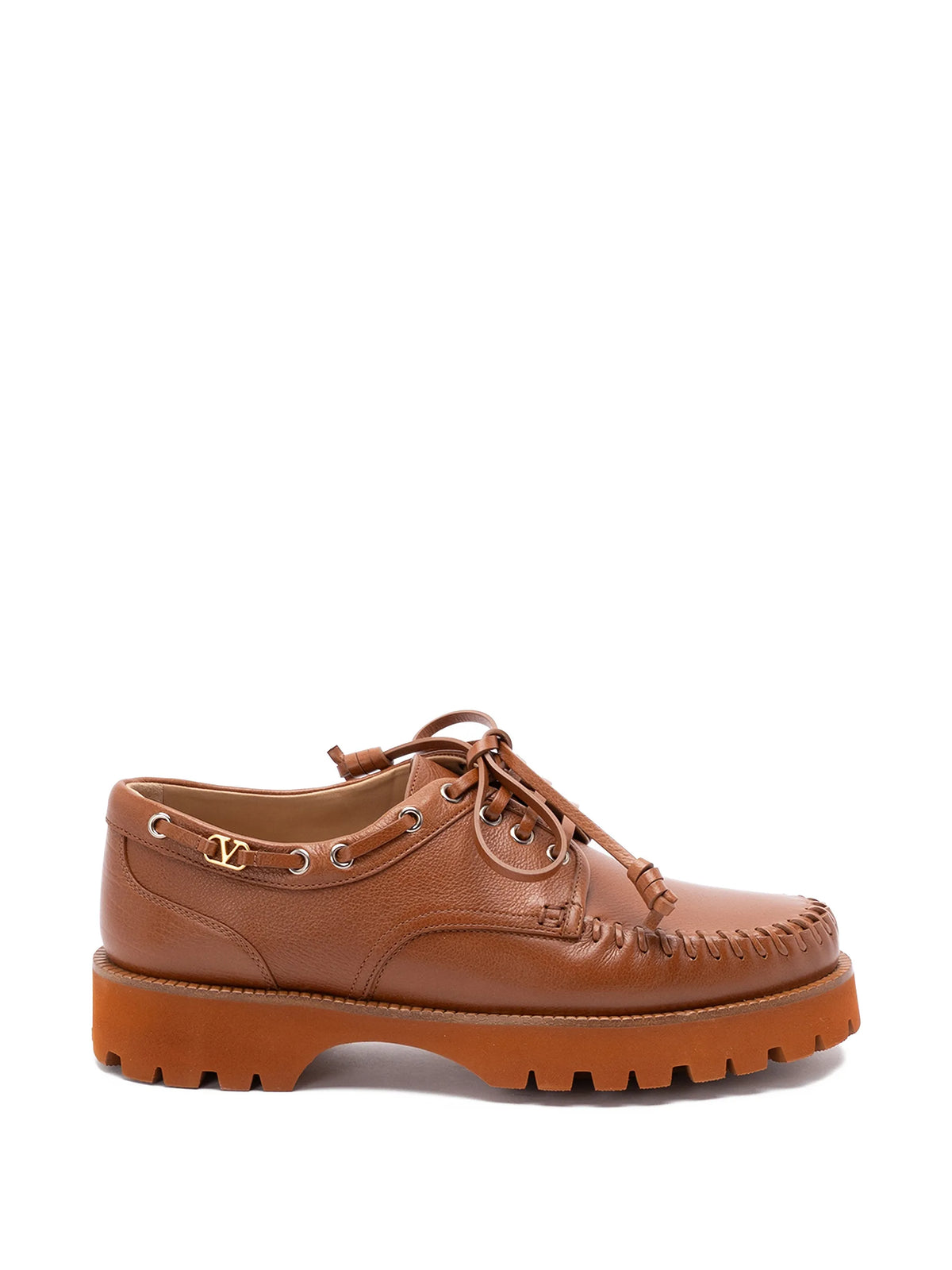 Valentino - Lord Chunky Leather Boat Shoes