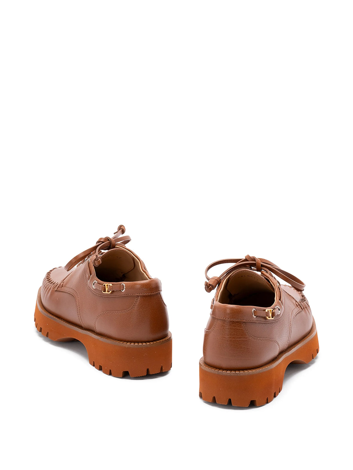 Valentino - Lord Chunky Leather Boat Shoes