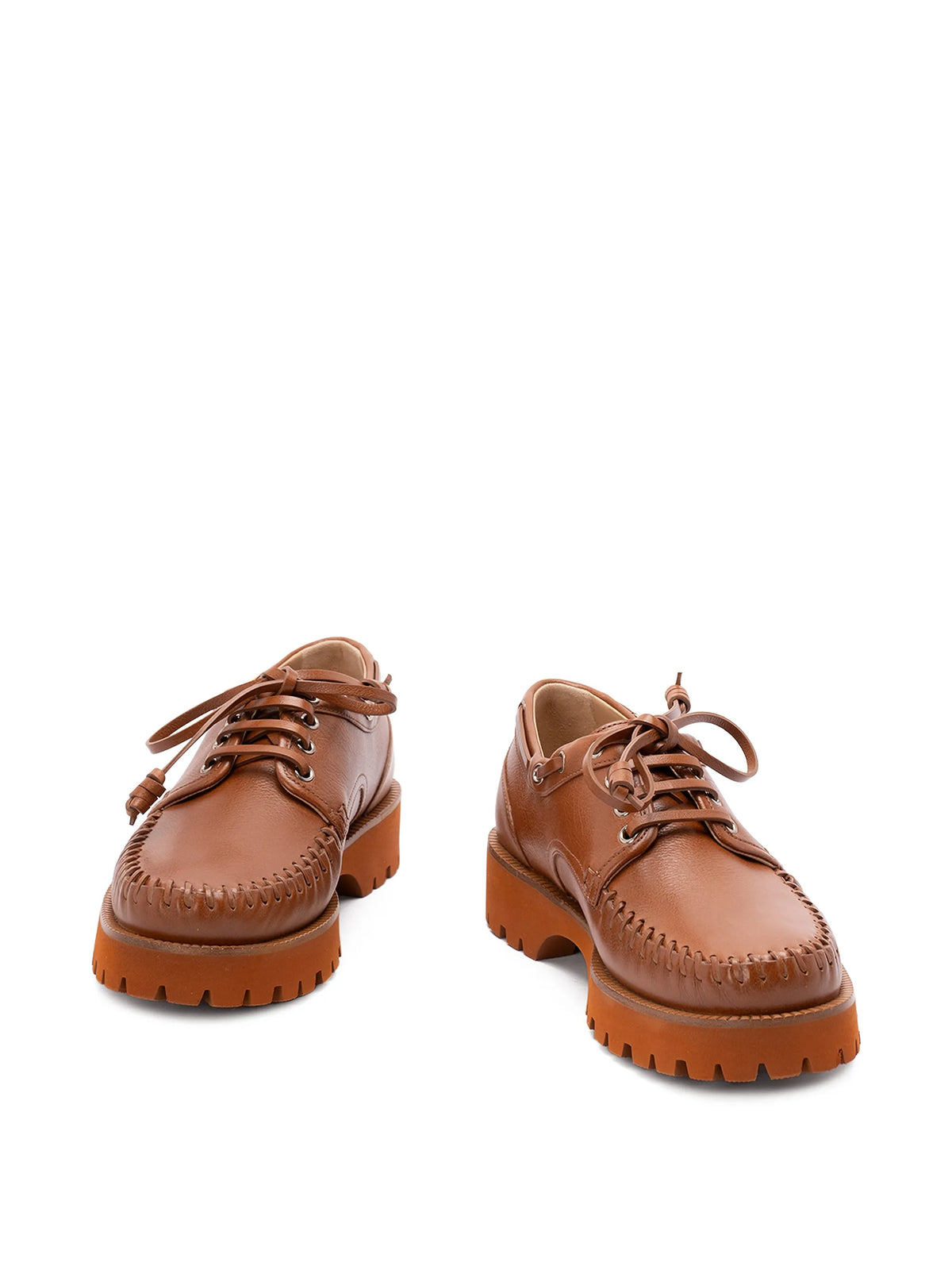 Valentino - Lord Chunky Leather Boat Shoes